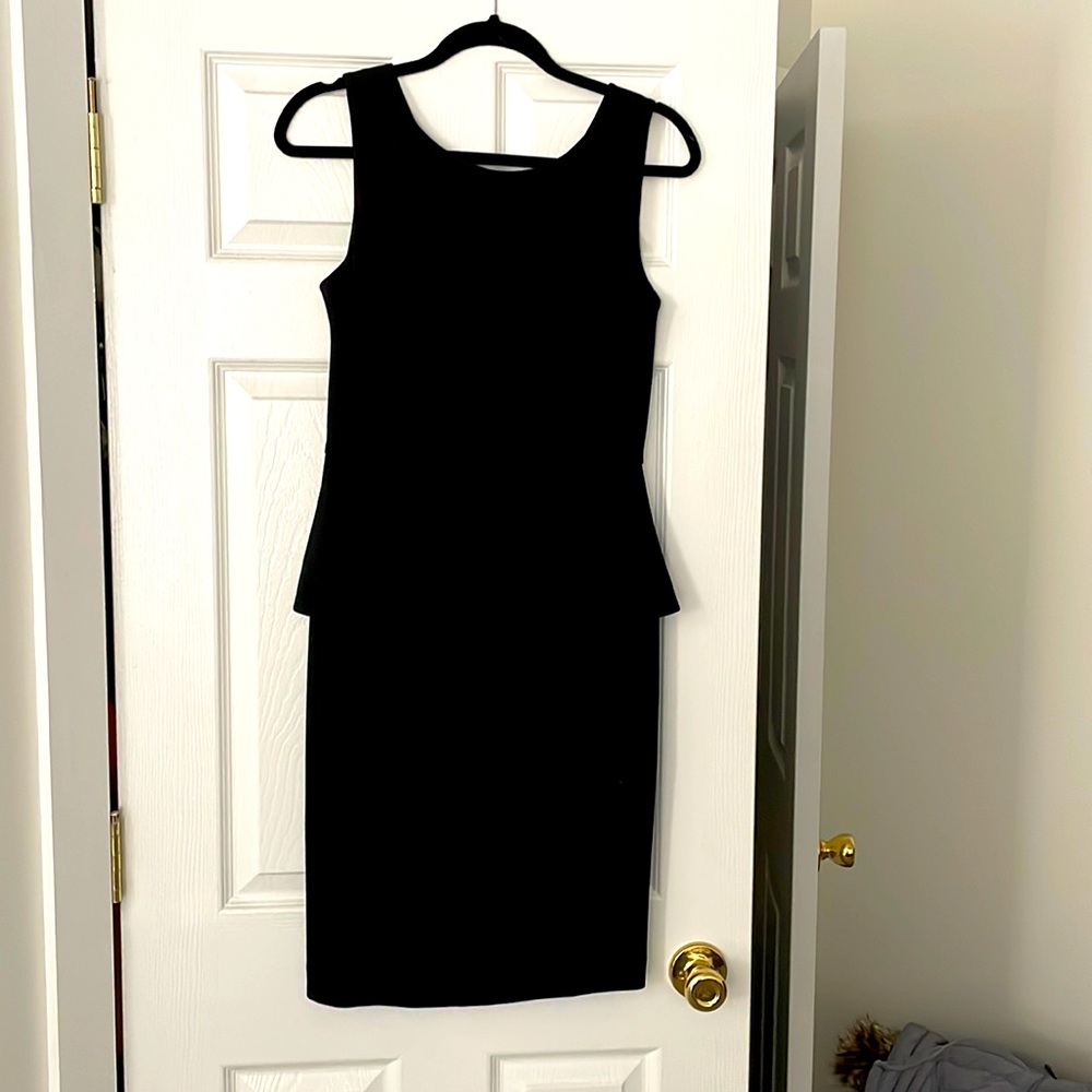 Black Banana Republic Sheath Peplum Dress